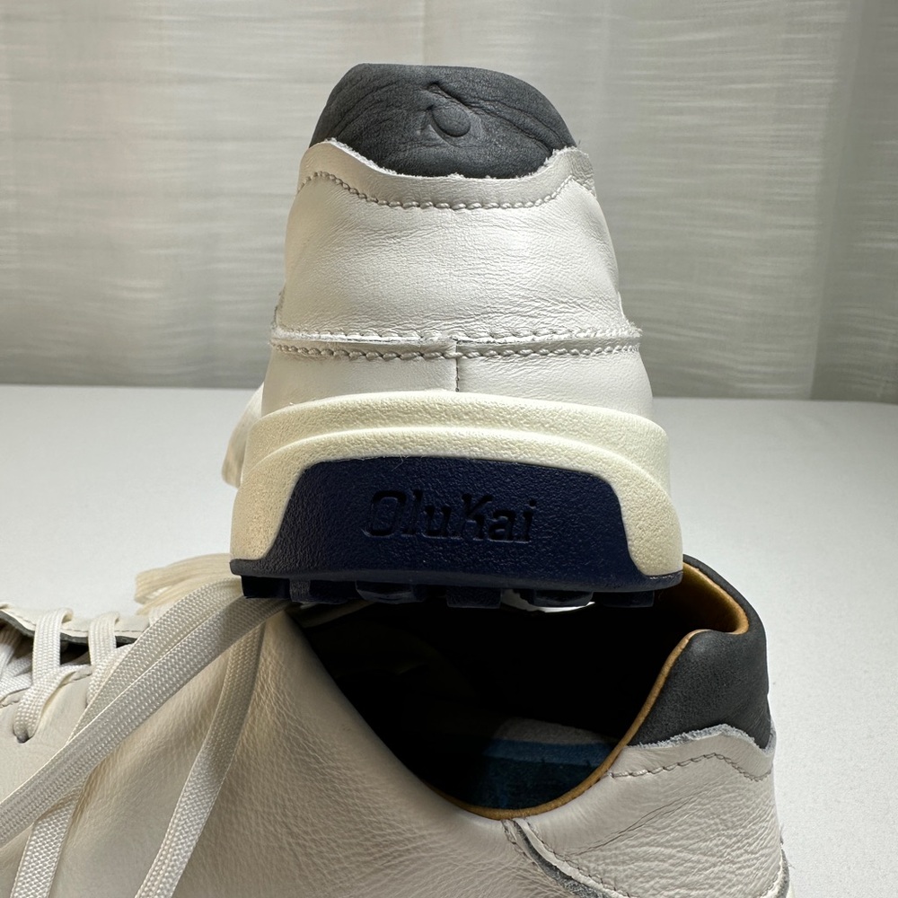 OluKai White Leather Golf Shoes for Men size 8 - Picture 12 of 13